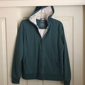 Fleece lined hooded jacket